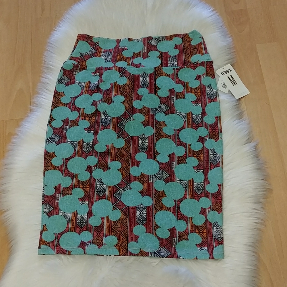 LulaRoe Mickey Textured Cassie Pencil Skirt#0391